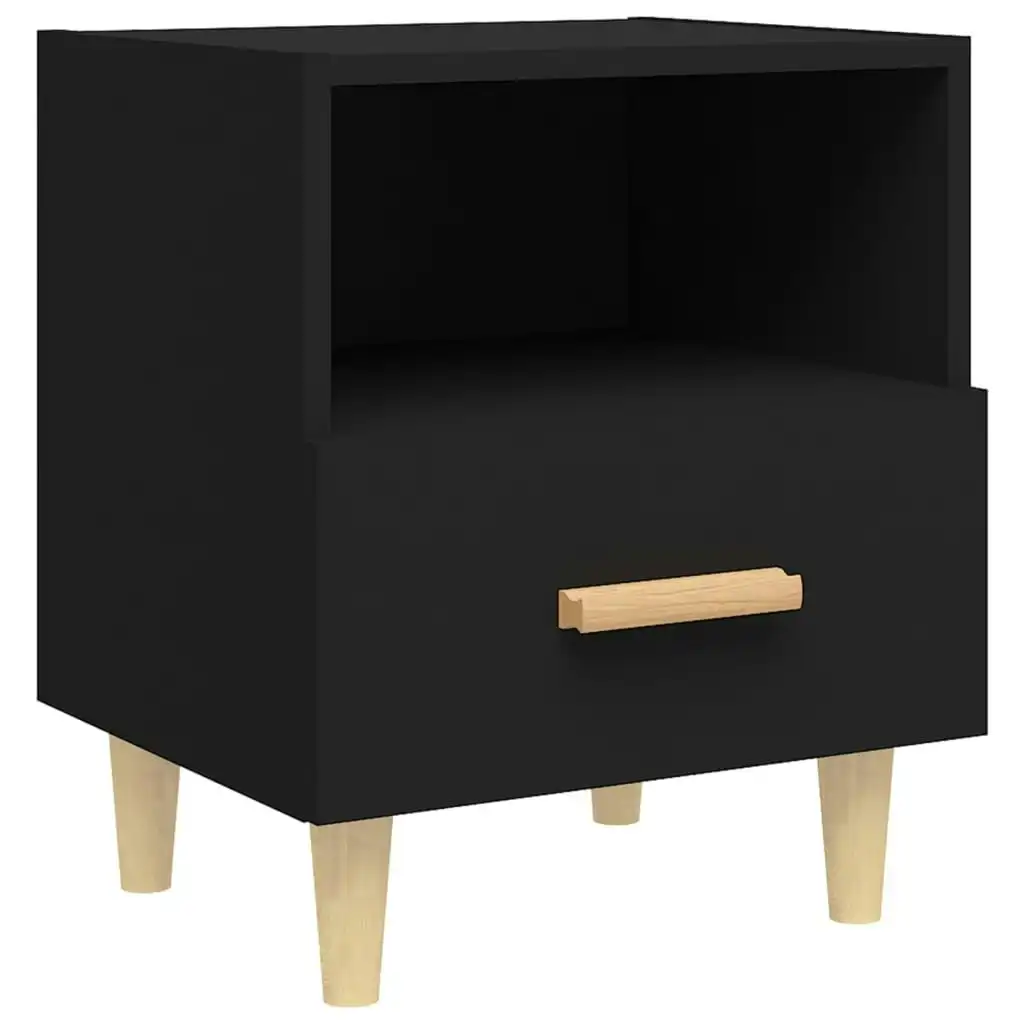 Bedside Cabinet Black 40x35x47 cm 812008