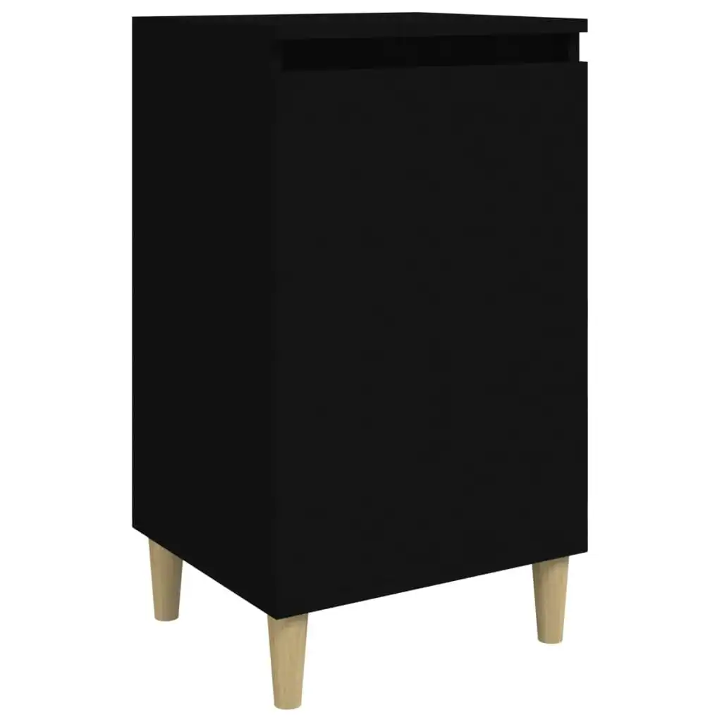 Bedside Cabinet Black 40x35x70 cm Engineered Wood 819630