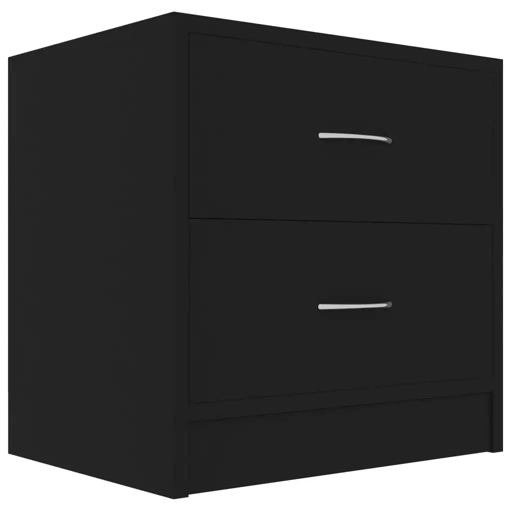 Bedside Cabinet Black 40x30x40 cm Engineered Wood 801037