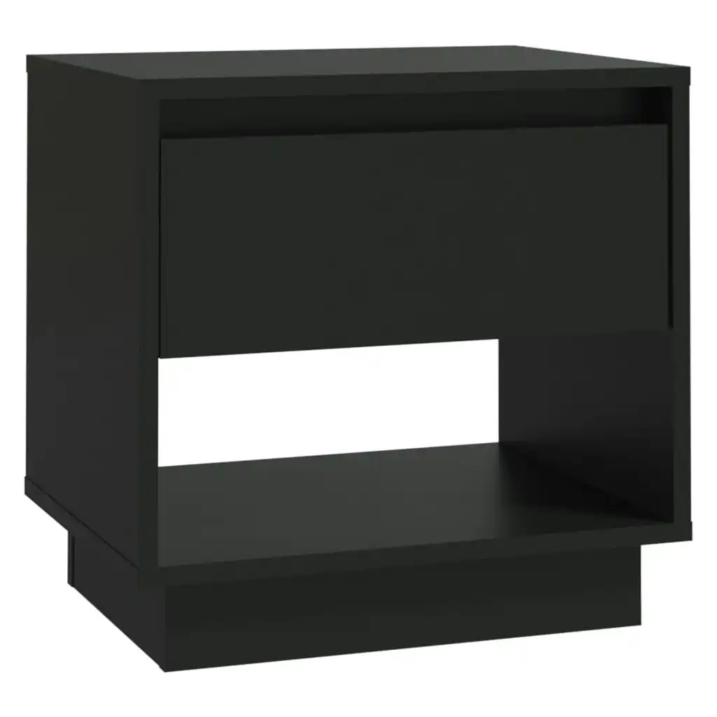 Bedside Cabinet Black 45x34x44 cm Engineered Wood 809514