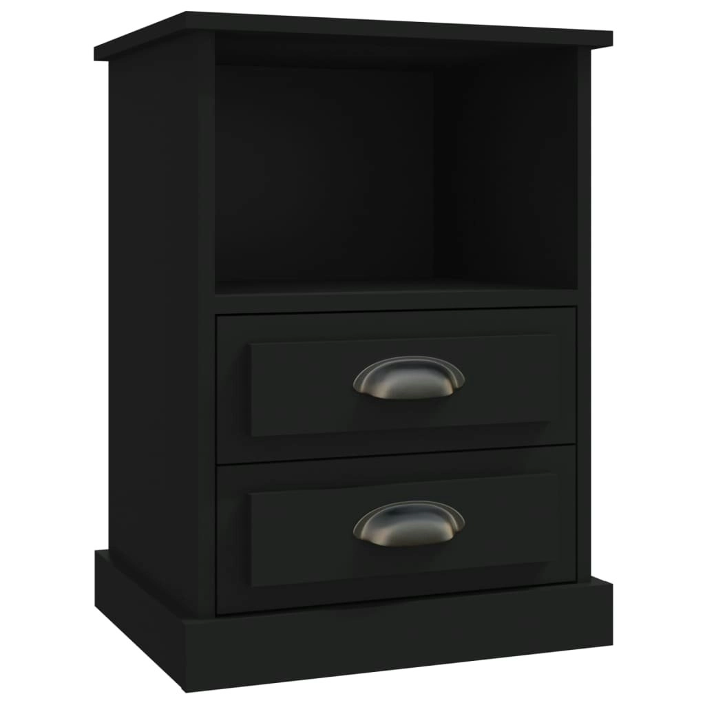 Bedside Cabinet Black 43x36x60 cm 816330