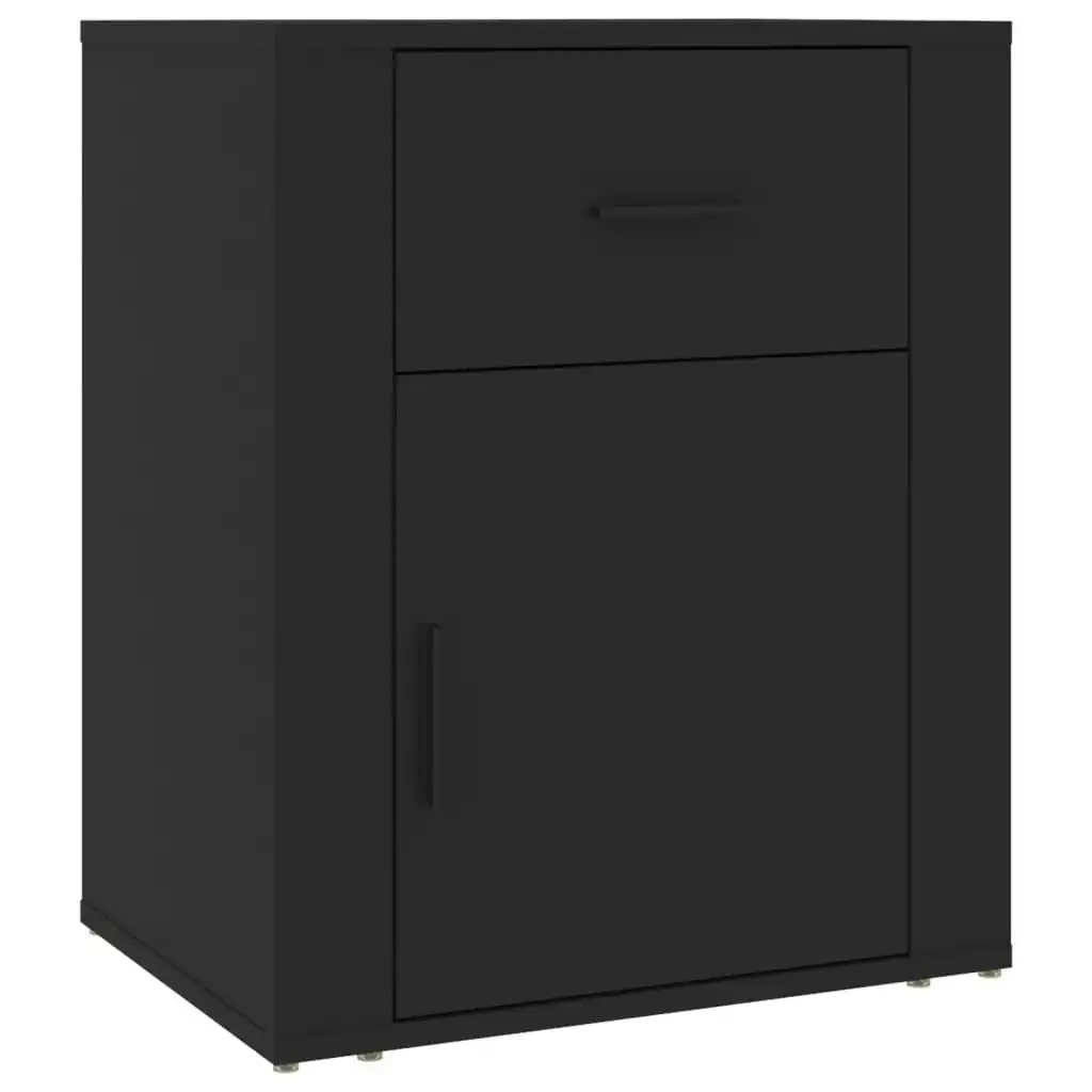 Bedside Cabinet Black 50x36x60 cm Engineered Wood 816721