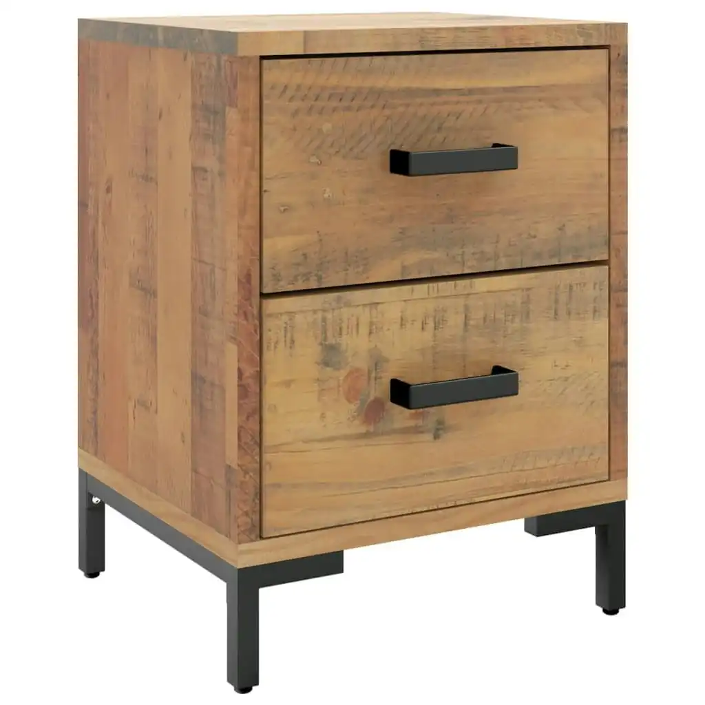 Bedside Cabinet Brown 36x30x45 cm Solid Pinewood 349911