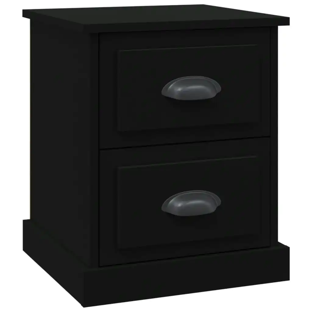 Bedside Cabinet Black 39x39x47.5 cm Engineered Wood 816146