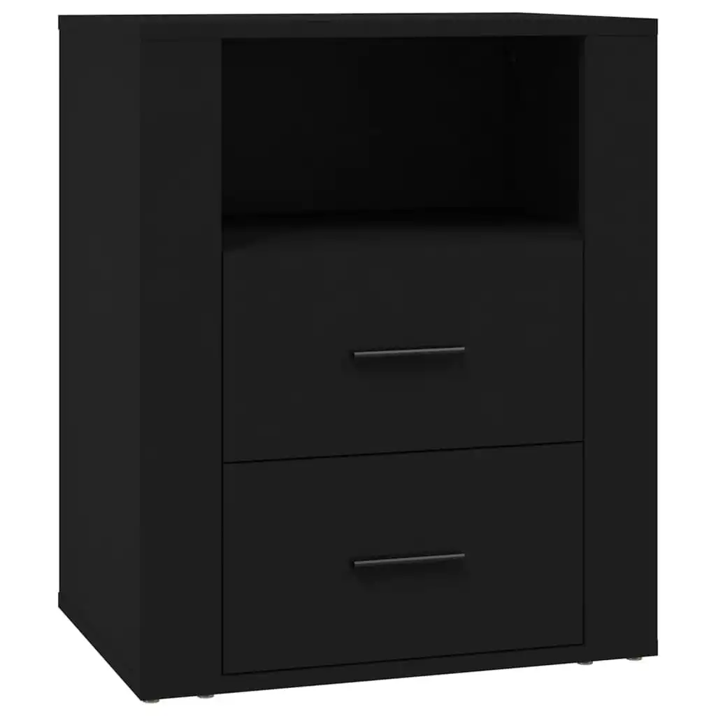 Bedside Cabinet Black 50x36x60 cm Engineered Wood 816729