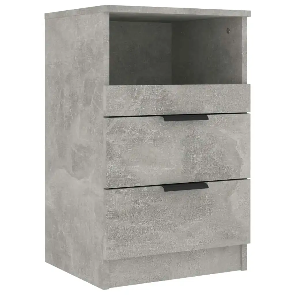 Bedside Cabinet Concrete Grey Engineered Wood 811240