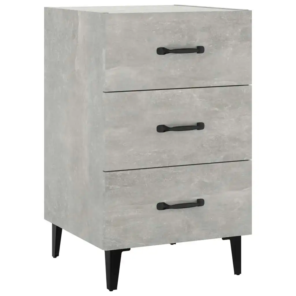 Bedside Cabinet Concrete Grey 40x40x66 cm Engineered Wood 812091