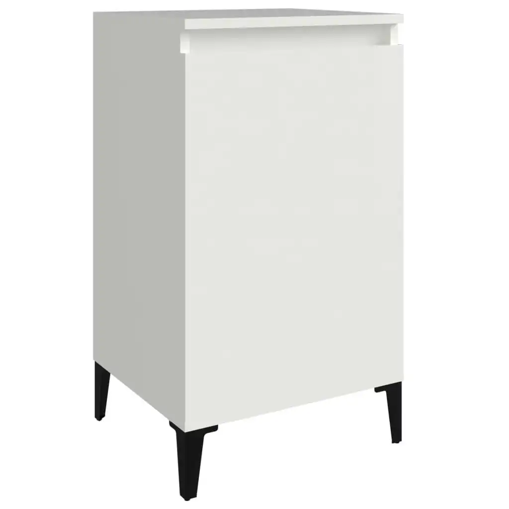 Bedside Cabinet High Gloss White 40x35x70 cm Engineered Wood 819648