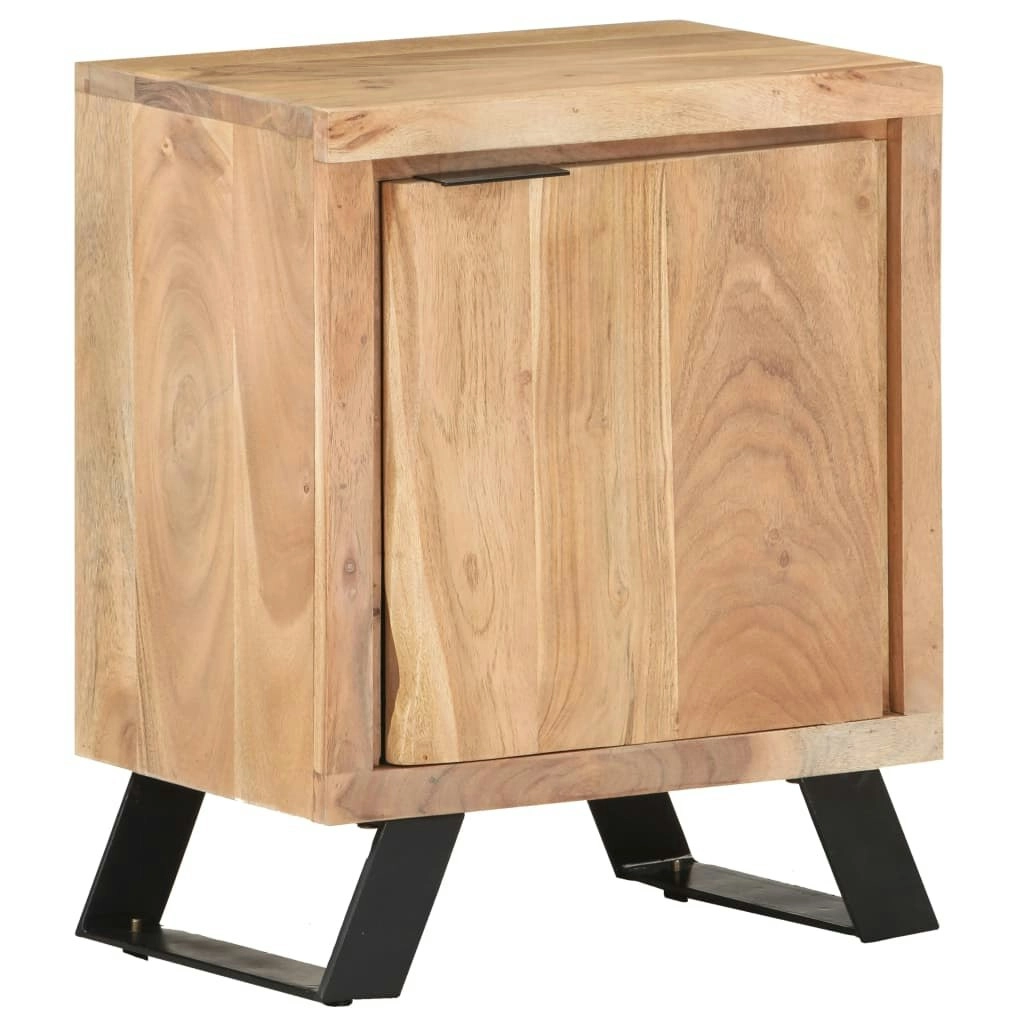 Bedside Cabinet 40x30x50 cm Solid Acacia Wood with Live Edges 323519