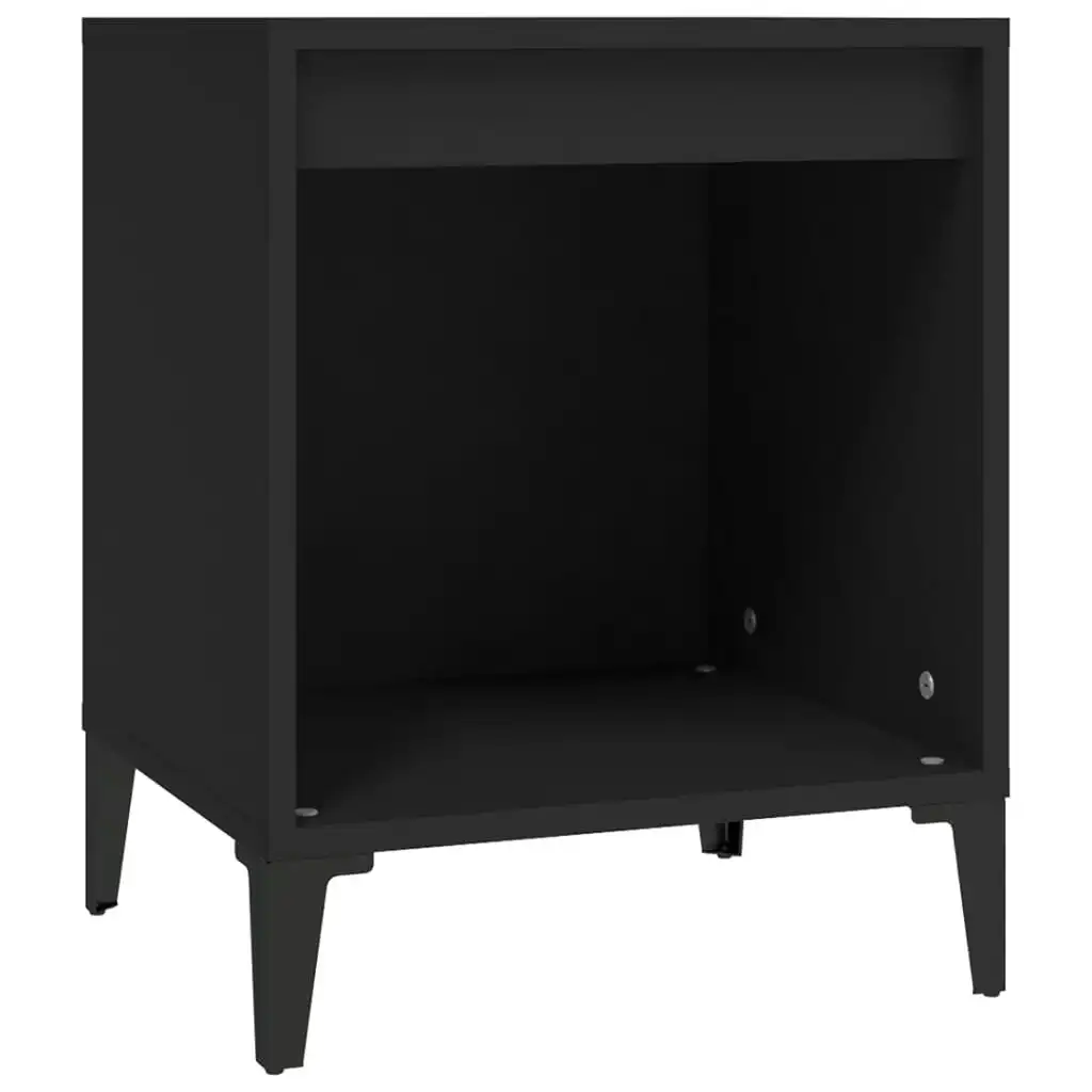 Bedside Cabinet Black 40x35x50 cm 821876