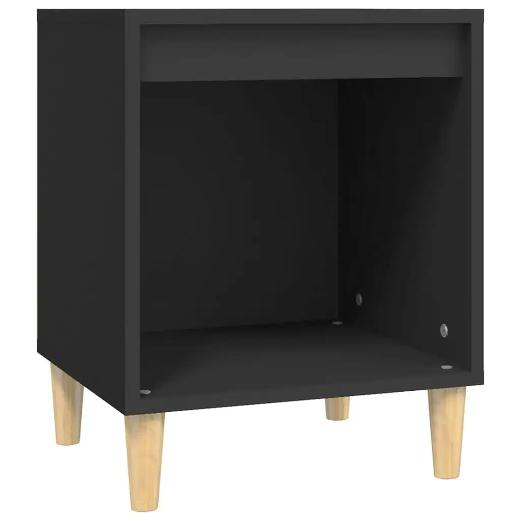 Bedside Cabinet Black 40x35x50 cm Engineered Wood 821860