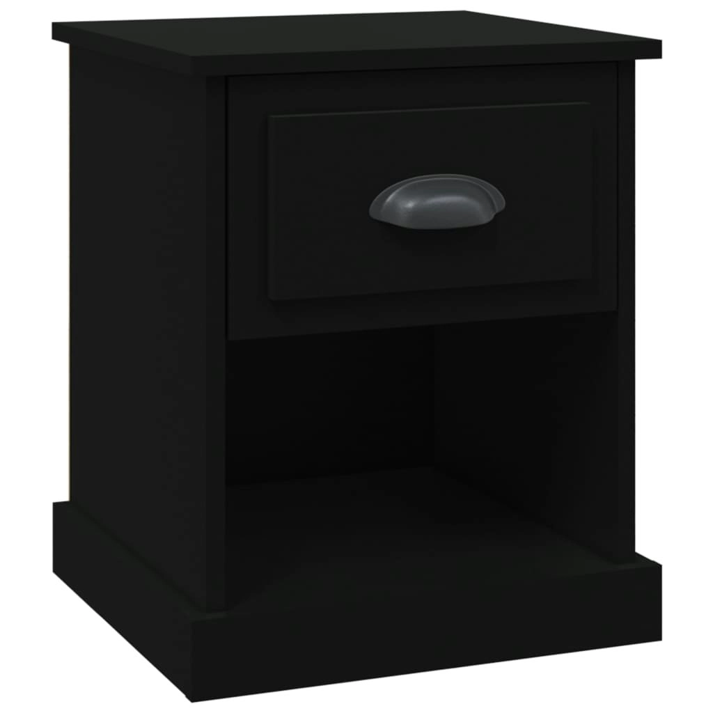 Bedside Cabinet Black 39x39x47.5 cm Engineered Wood 816130