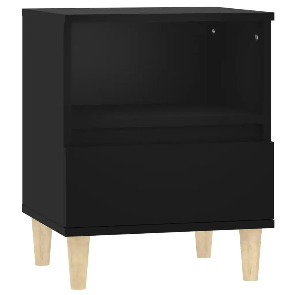 Bedside Cabinet Black 40x35x50 cm 821796