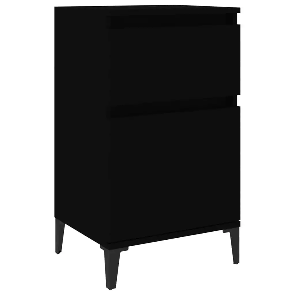 Bedside Cabinet Black 40x35x70 cm 819710