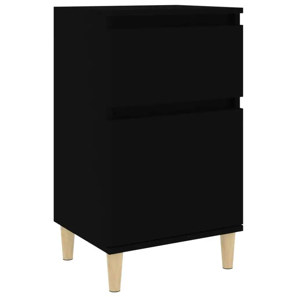 Bedside Cabinet Black 40x35x70 cm 819694