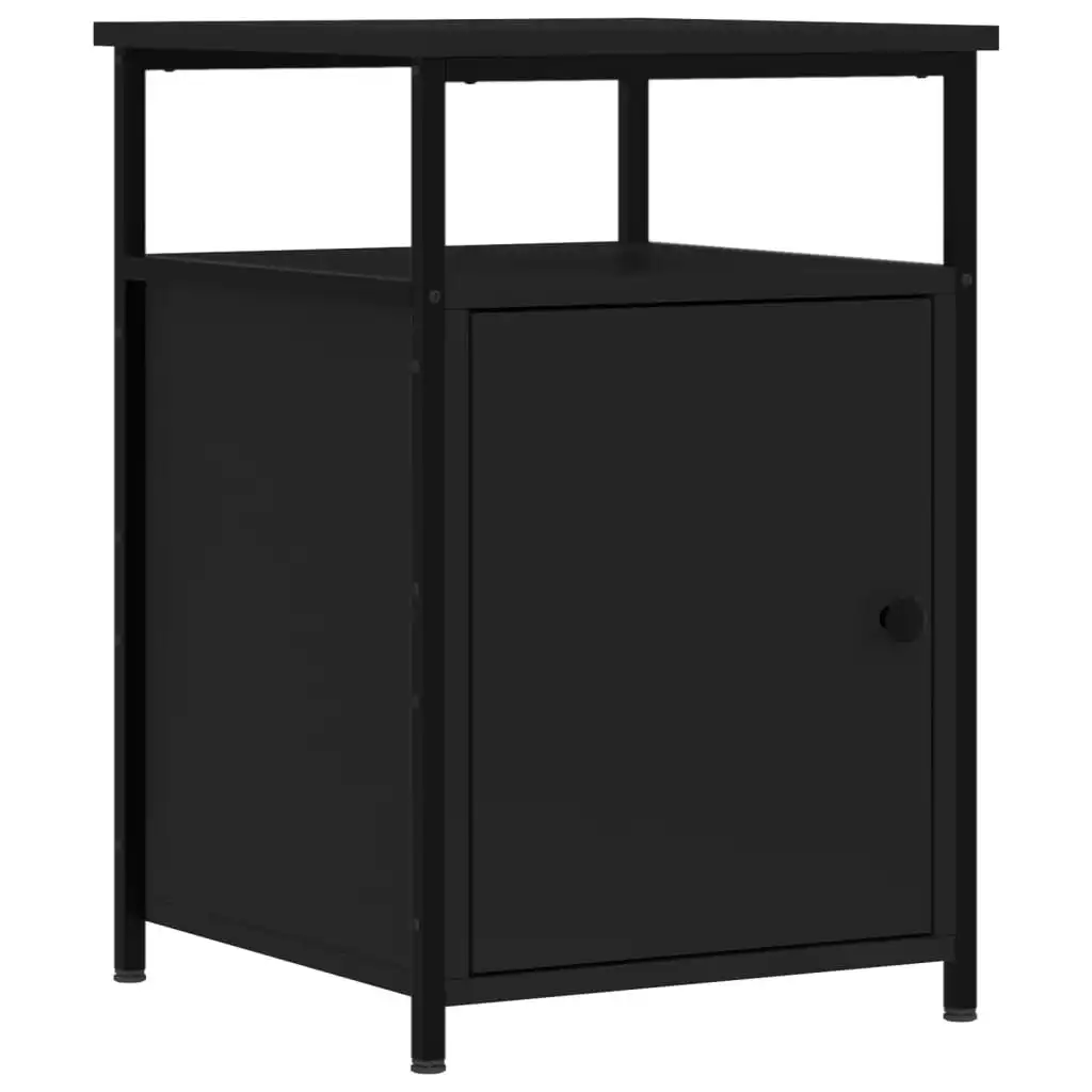 Bedside Cabinet Black 40x42x60 cm Engineered Wood 826033