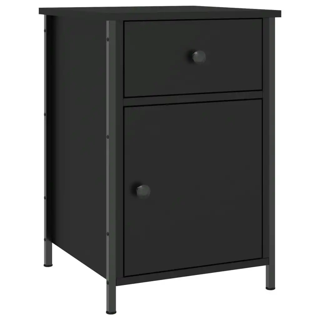 Bedside Cabinet Black 40x42x60 cm Engineered Wood 825903