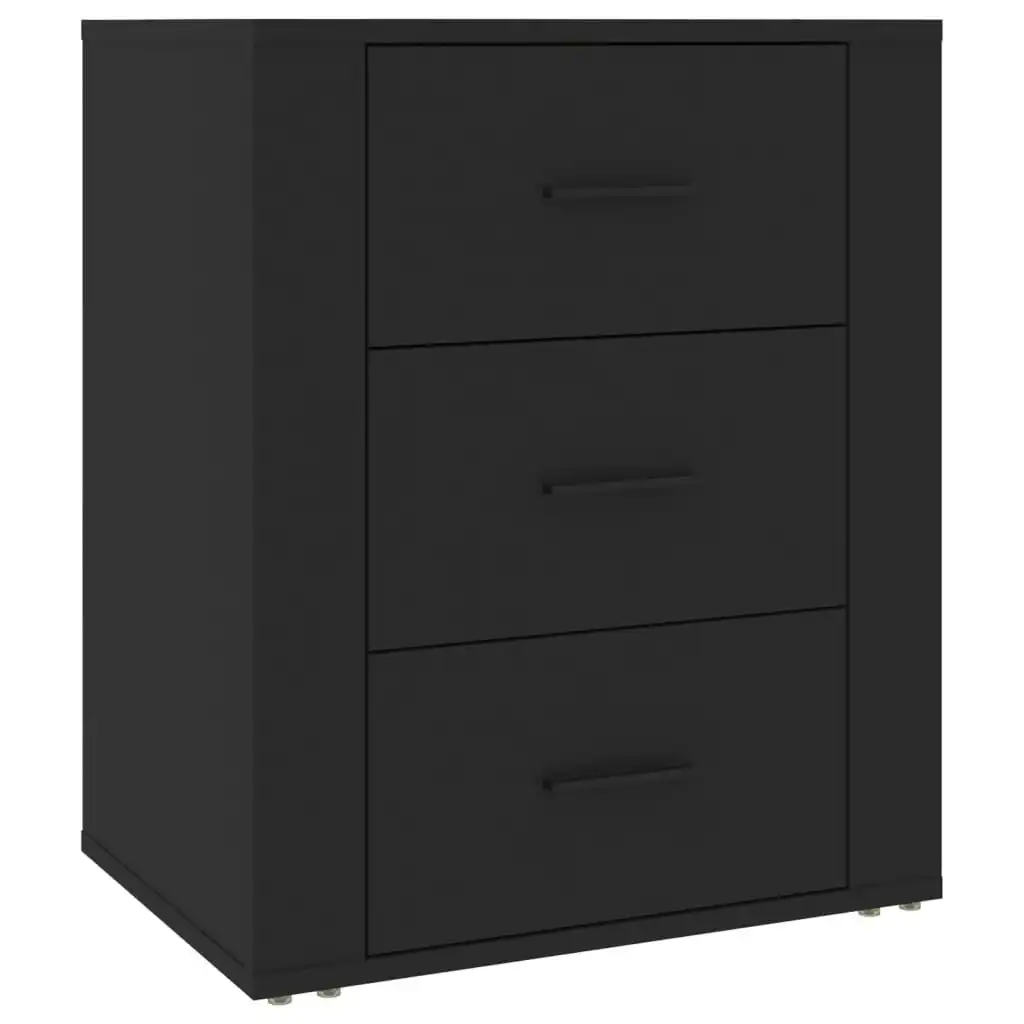 Bedside Cabinet Black 50x36x60 cm Engineered Wood 816713