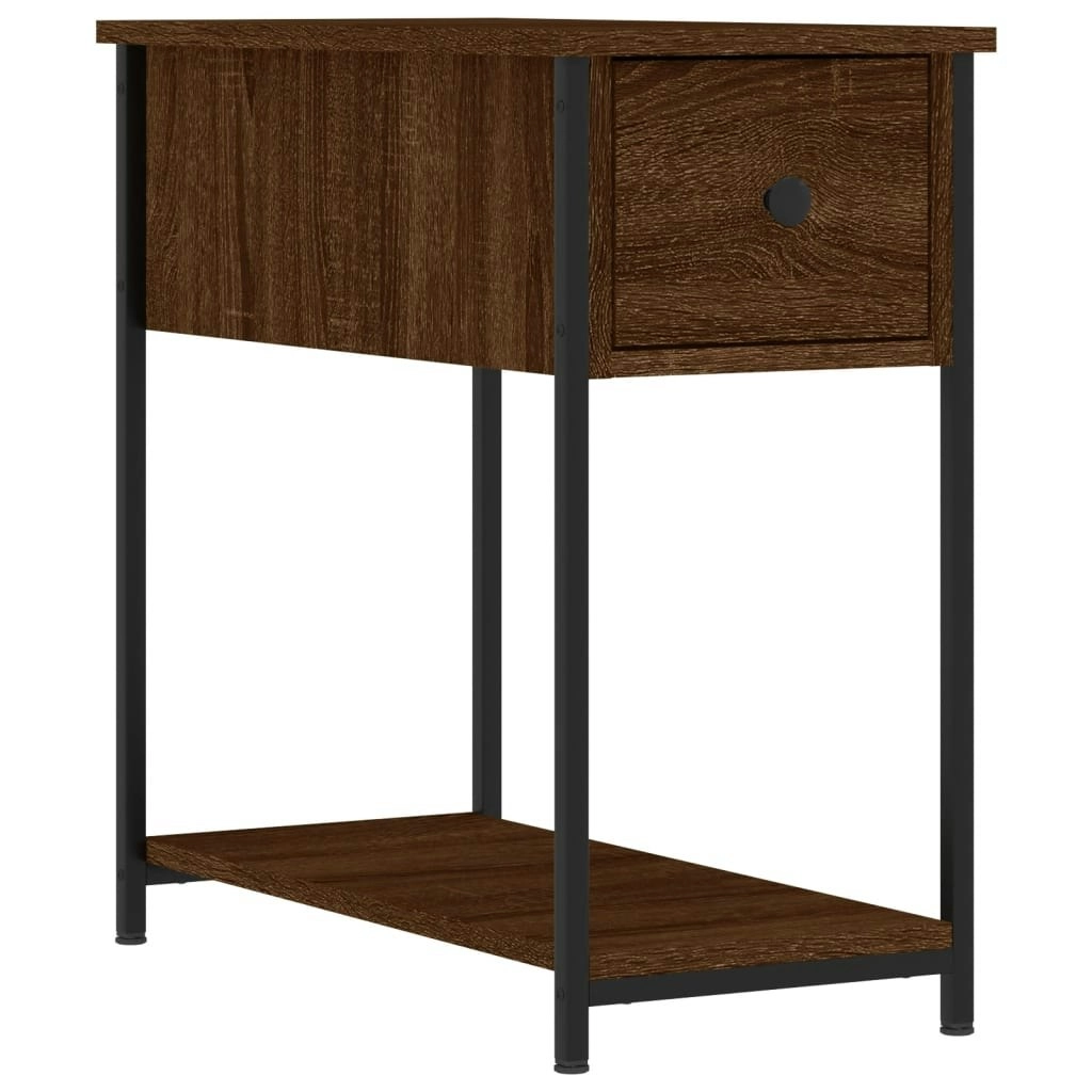 Bedside Cabinet Brown Oak 30x60x60 cm Engineered Wood 826061