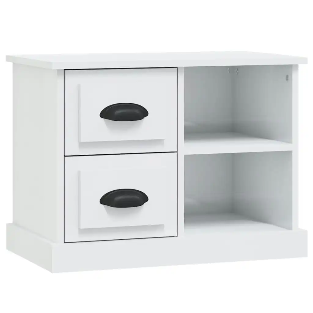 Bedside Cabinet High Gloss White 60x35.5x45 cm 816370