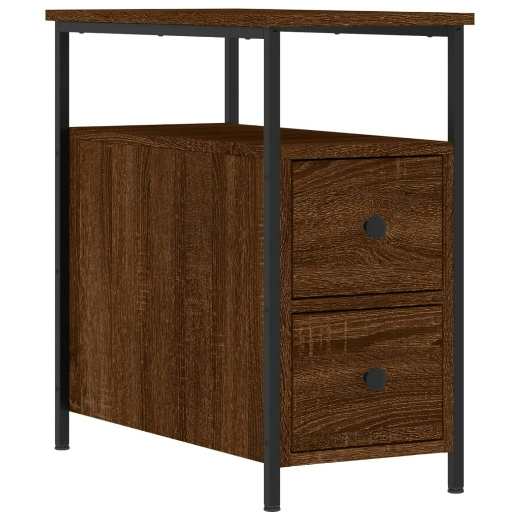 Bedside Cabinet Brown Oak 30x60x60 cm Engineered Wood 826071