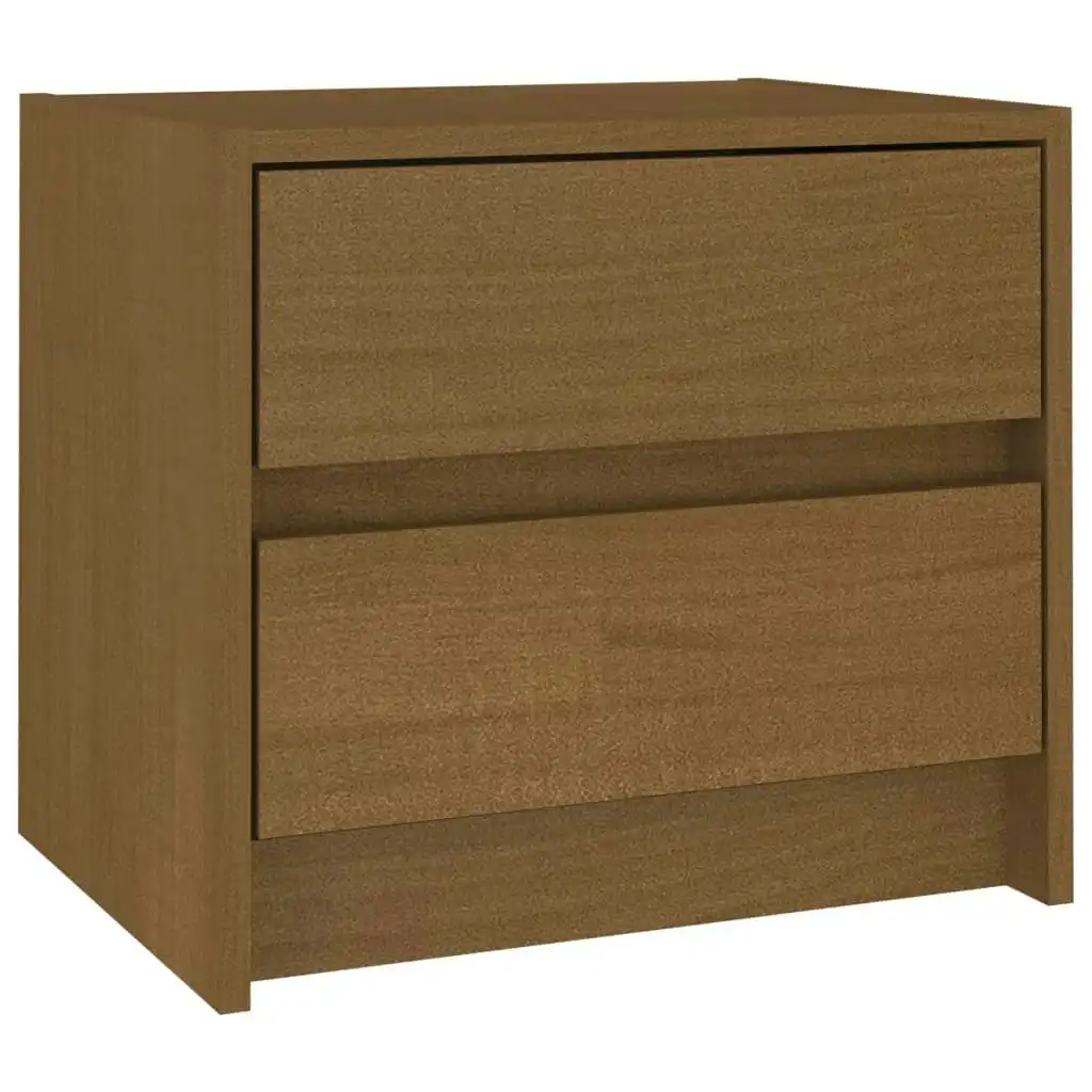 Bedside Cabinet Honey Brown 40x30.5x35.5 cm Solid Pine Wood 808079