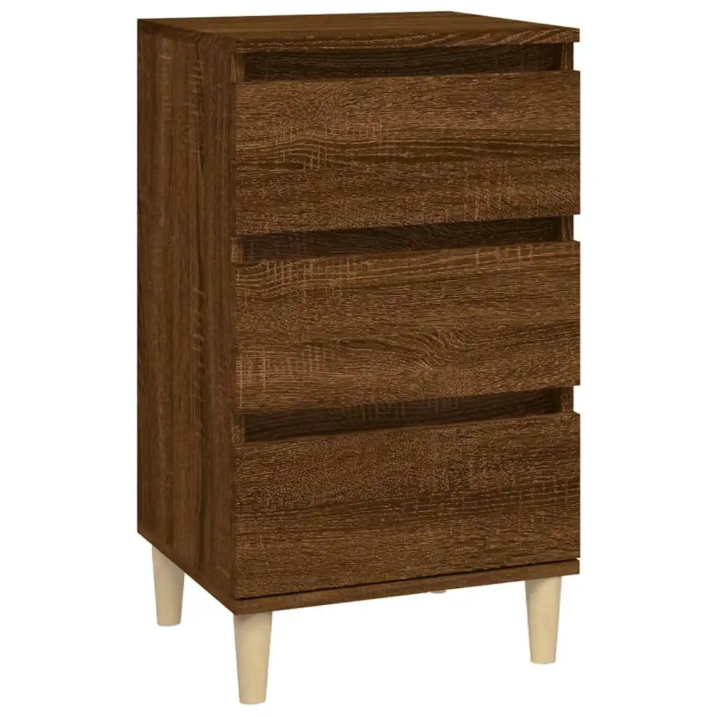 Bedside Cabinet Brown Oak 40x35x70 cm Engineered Wood 819667