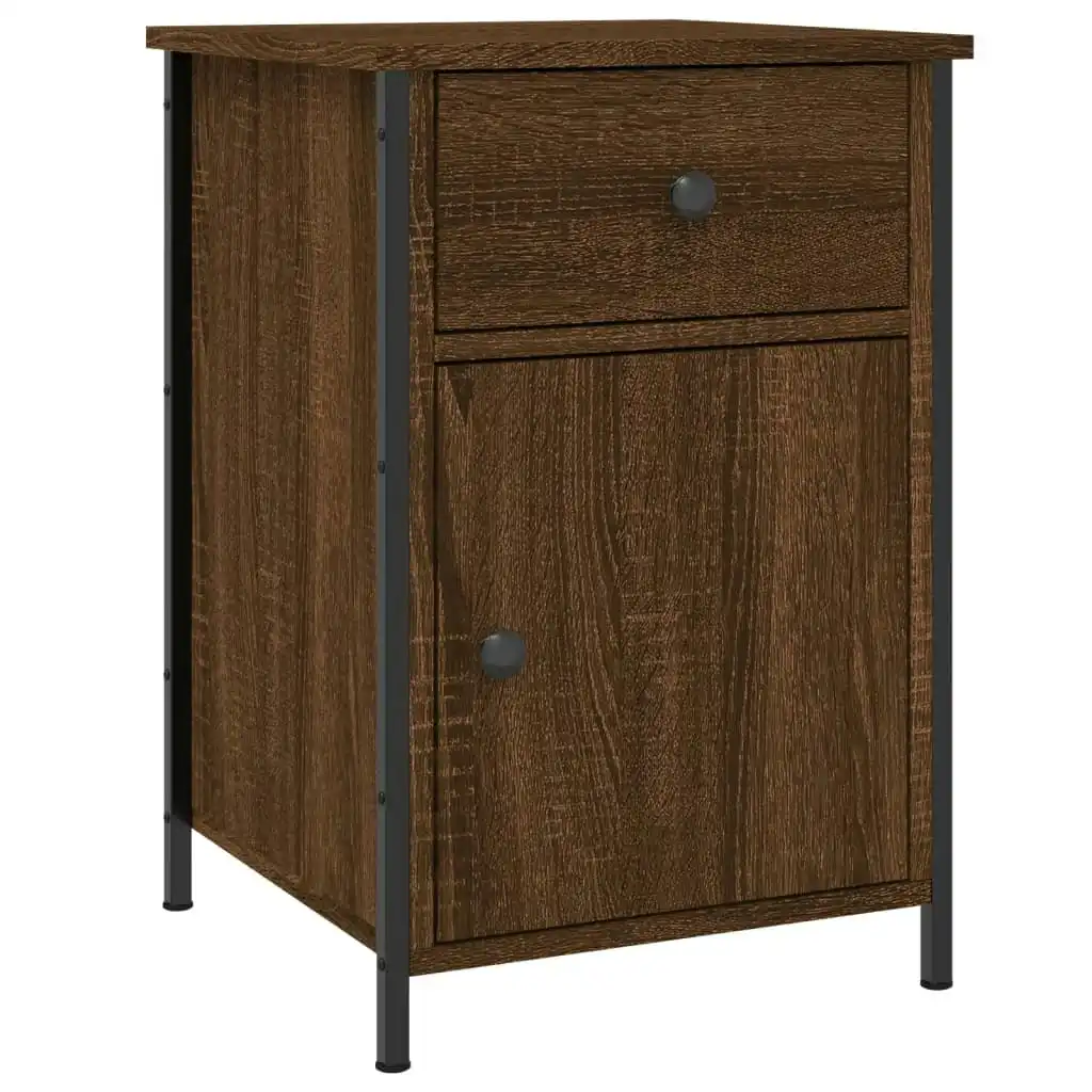 Bedside Cabinet Brown Oak 40x42x60 cm Engineered Wood 825911