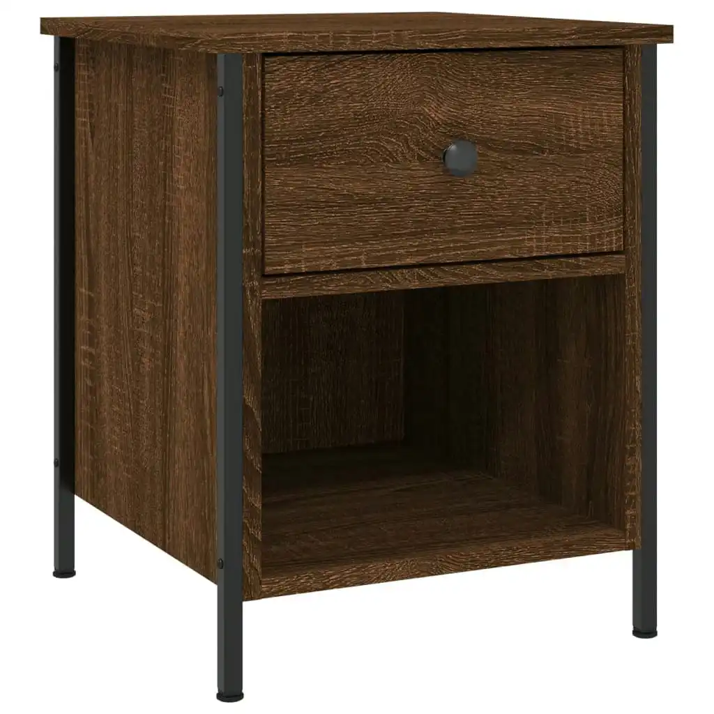 Bedside Cabinet Brown Oak 40x42x50 cm Engineered Wood 825941