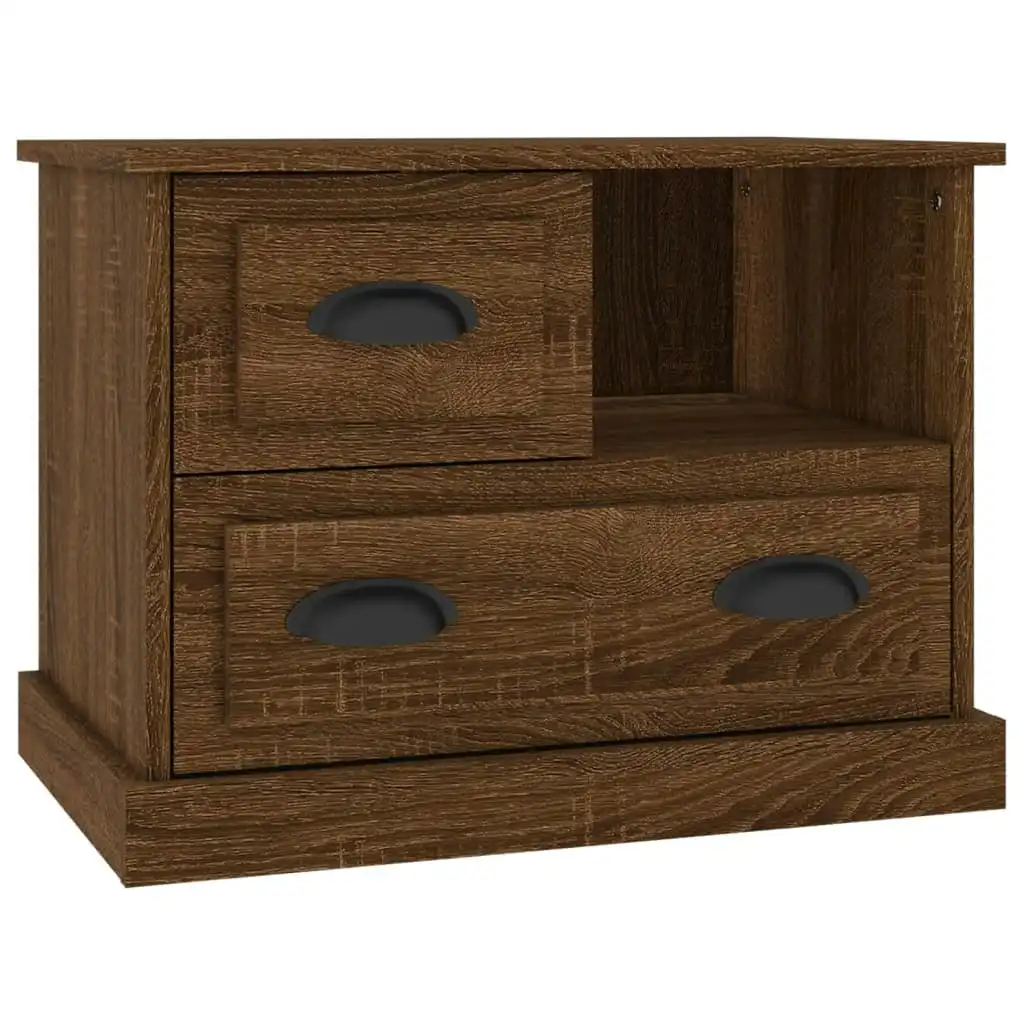 Bedside Cabinet Brown Oak 60x39x45 cm 816367