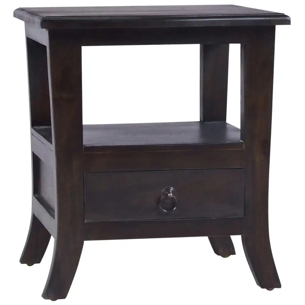 Bedside Cabinet Light Black 40x40x45 cm Solid Wood Mahogany 337863