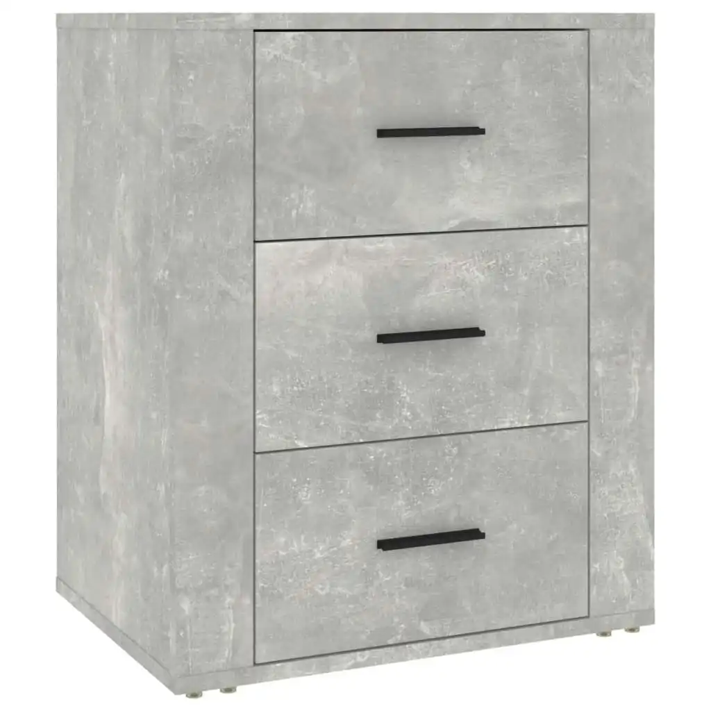 Bedside Cabinet Concrete Grey 50x36x60 cm Engineered Wood 816716