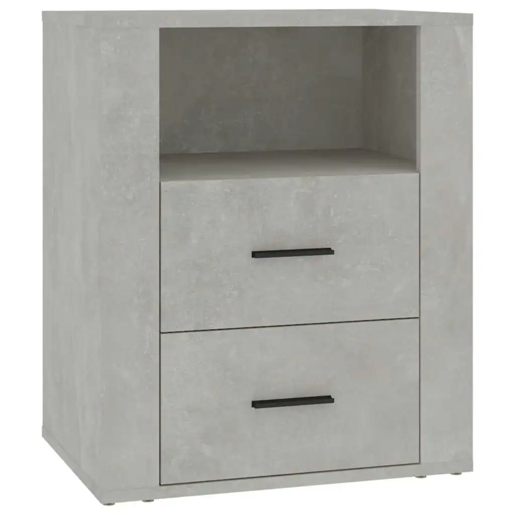 Bedside Cabinet Concrete Grey 50x36x60 cm Engineered Wood 816732