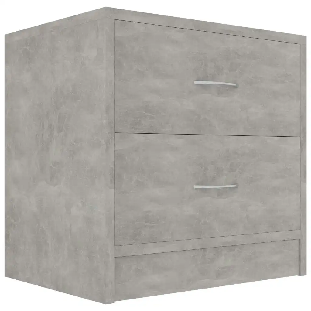 Bedside Cabinet Concrete Grey 40x30x40 cm Engineered Wood 801043