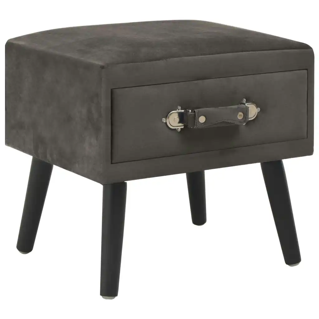 Bedside Cabinet Grey 40x35x40 cm Velvet 247542