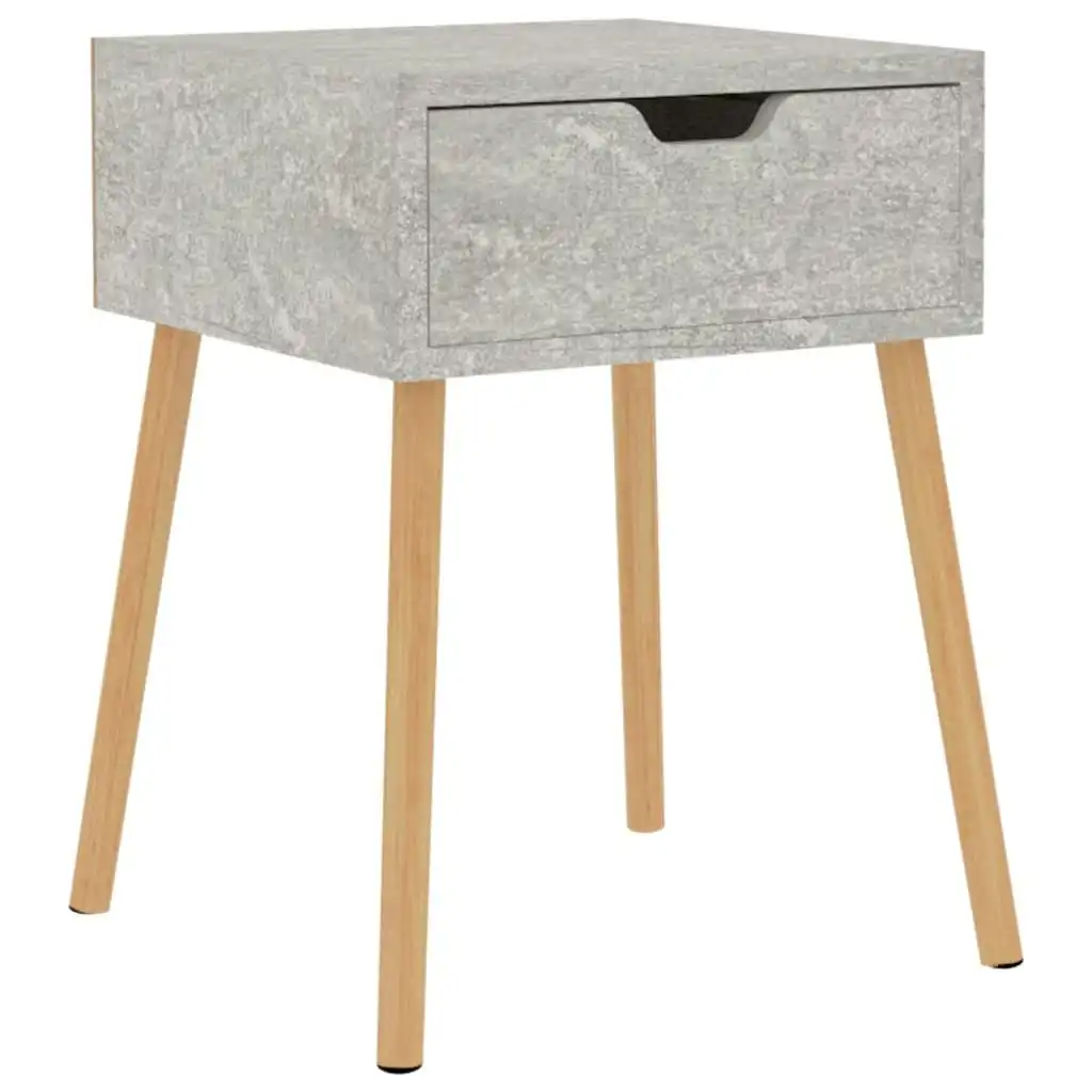 Bedside Cabinet Concrete Grey 40x40x56 cm Engineered Wood 326803