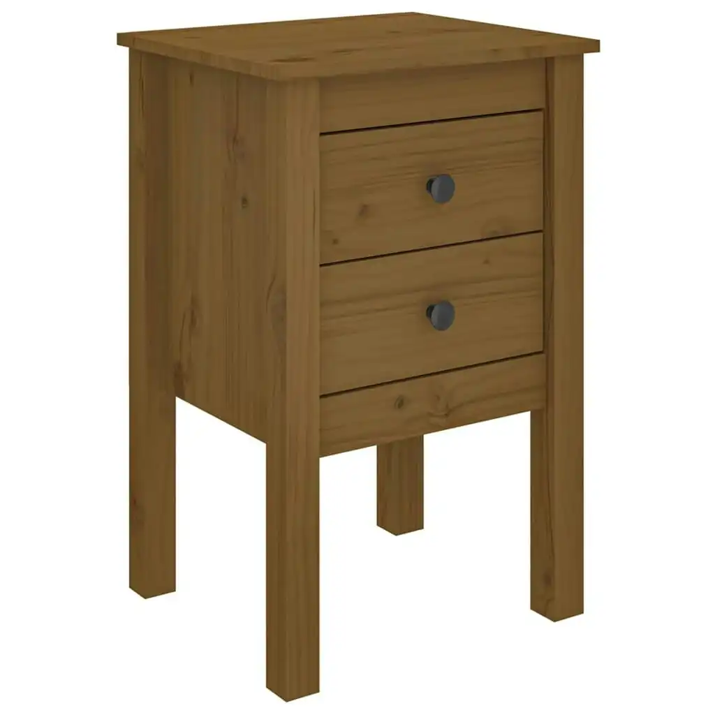 Bedside Cabinet Honey Brown 40x35x61.5 cm Solid Wood Pine 813695