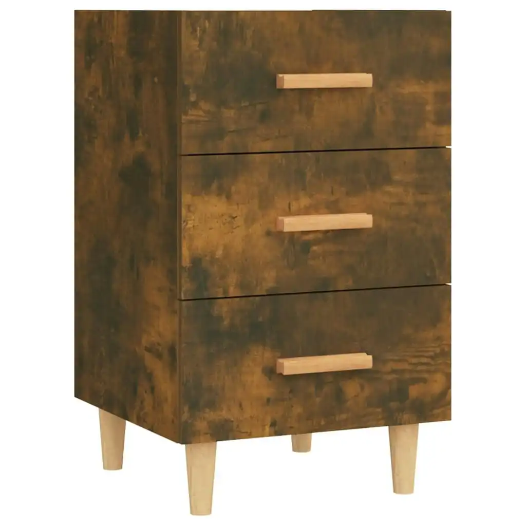 Bedside Cabinet Smoked Oak 40x40x66 cm Engineered Wood 817321