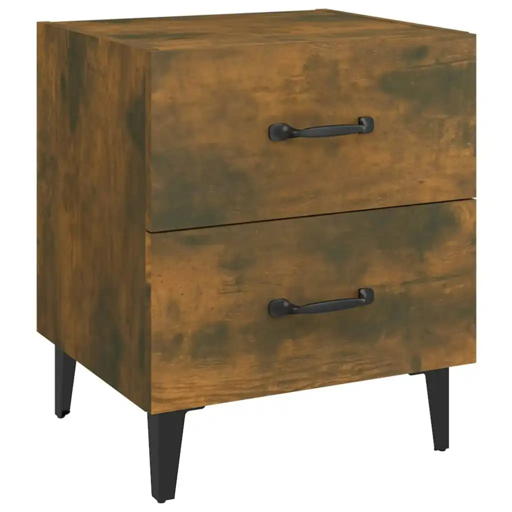 Bedside Cabinet Smoked Oak 40x35x47.5 cm 817291