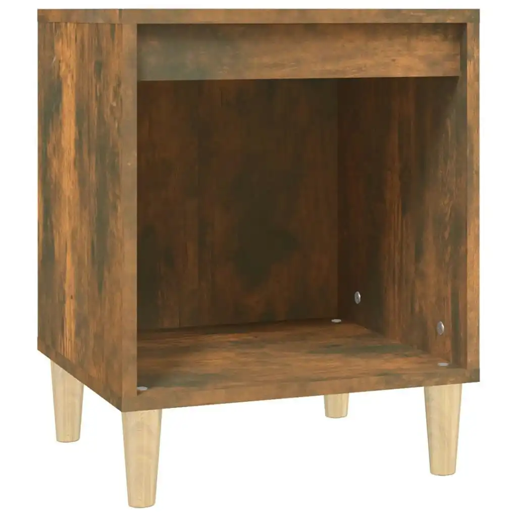 Bedside Cabinet Smoked Oak 40x35x50 cm 821868