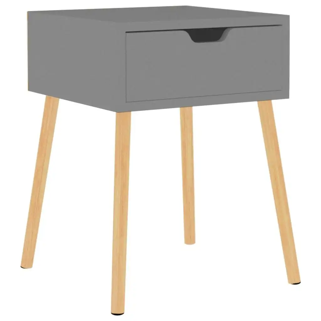 Bedside Cabinet Grey 40x40x56 cm Engineered Wood 326799