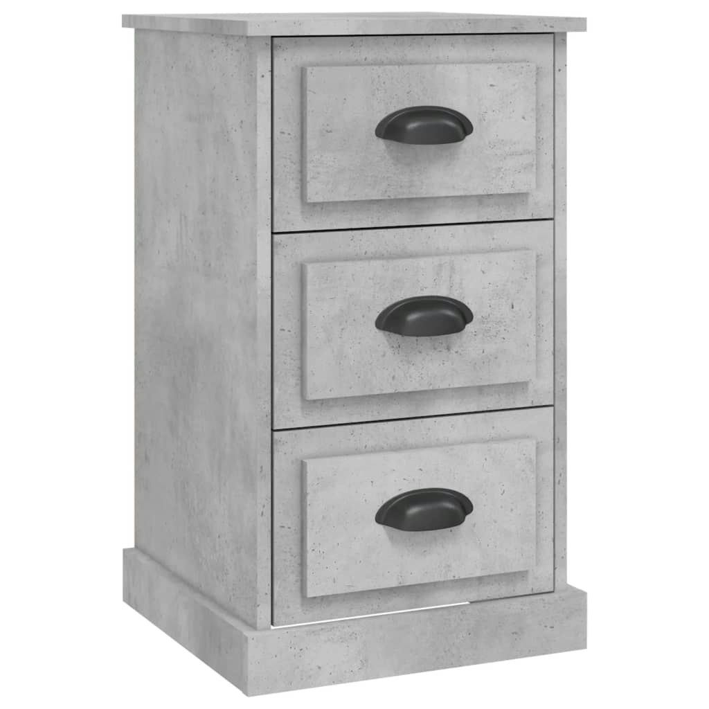 Bedside Cabinet Concrete Grey 39x39x67 cm Engineered Wood 816164