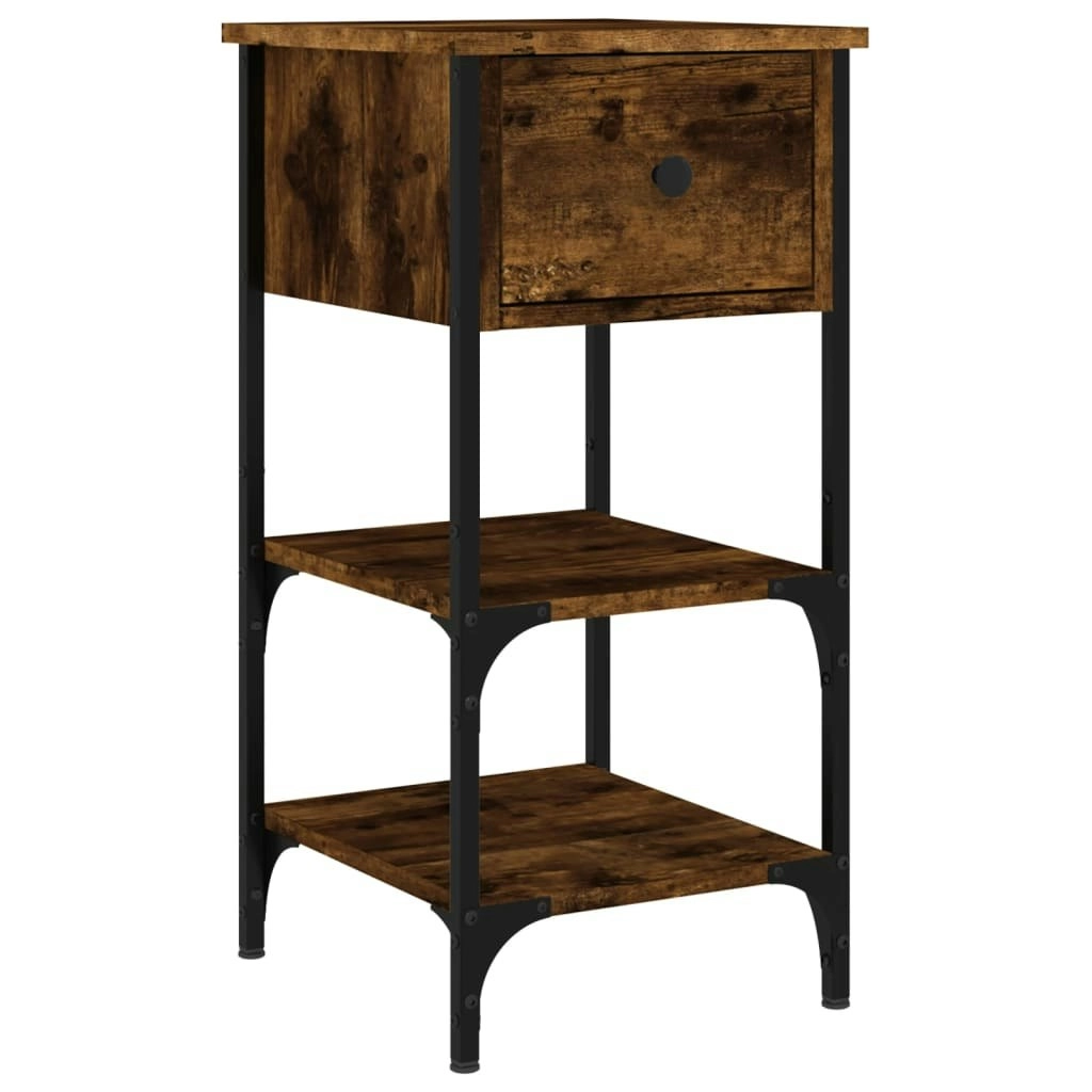 Bedside Cabinet Smoked Oak 34x36x70 cm Engineered Wood 825977