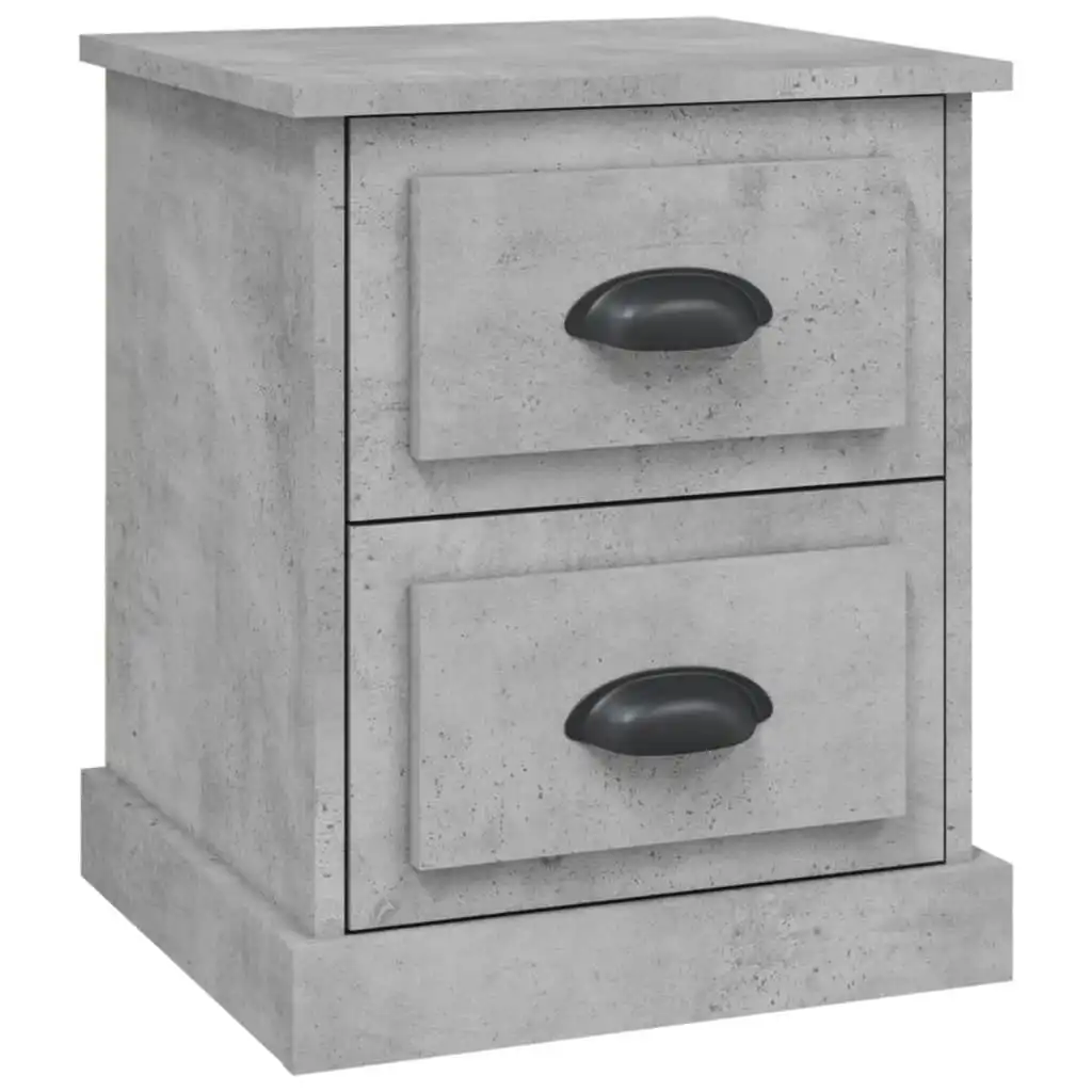 Bedside Cabinet Concrete Grey 39x39x47.5 cm Engineered Wood 816152