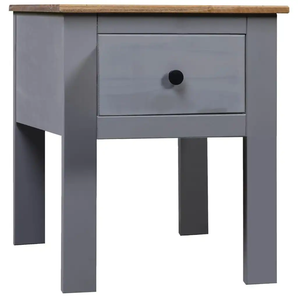 Bedside Cabinet Grey 46x40x57 cm Pine Panama Range 282692