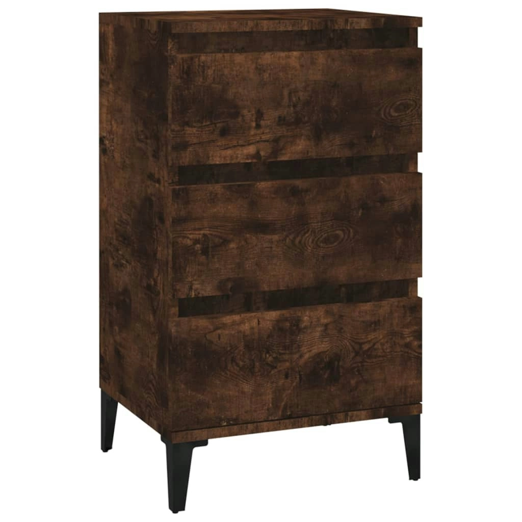 Bedside Cabinet Smoked Oak 40x35x70 cm Engineered Wood 819673