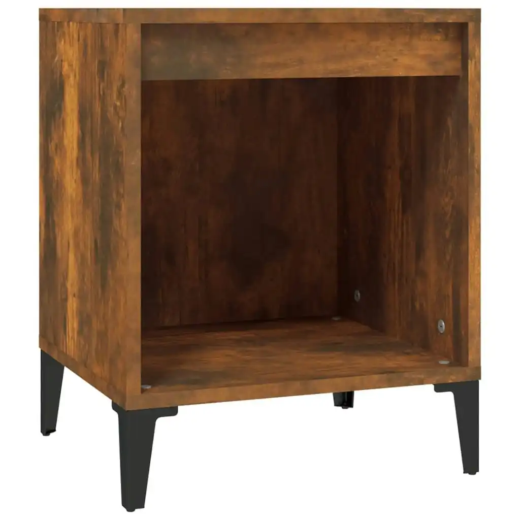 Bedside Cabinet Smoked Oak 40x35x50 cm 821884