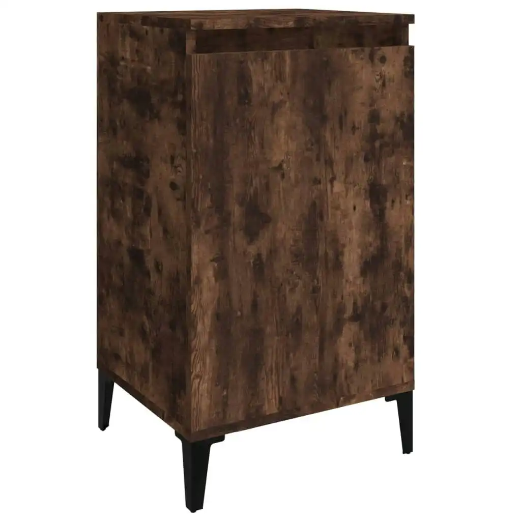 Bedside Cabinet Smoked Oak 40x35x70 cm Engineered Wood 819654