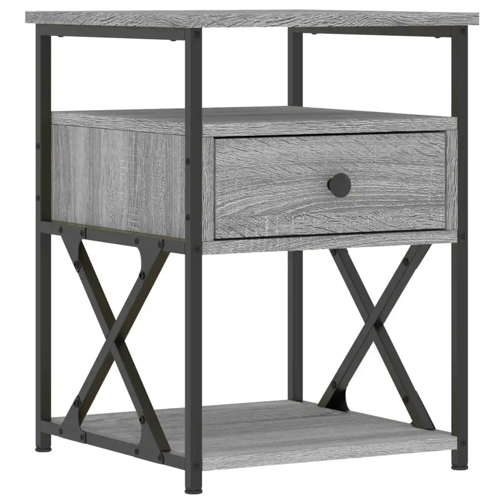 Bedside Cabinet Grey Sonoma 40x42x55 cm Engineered Wood 826079