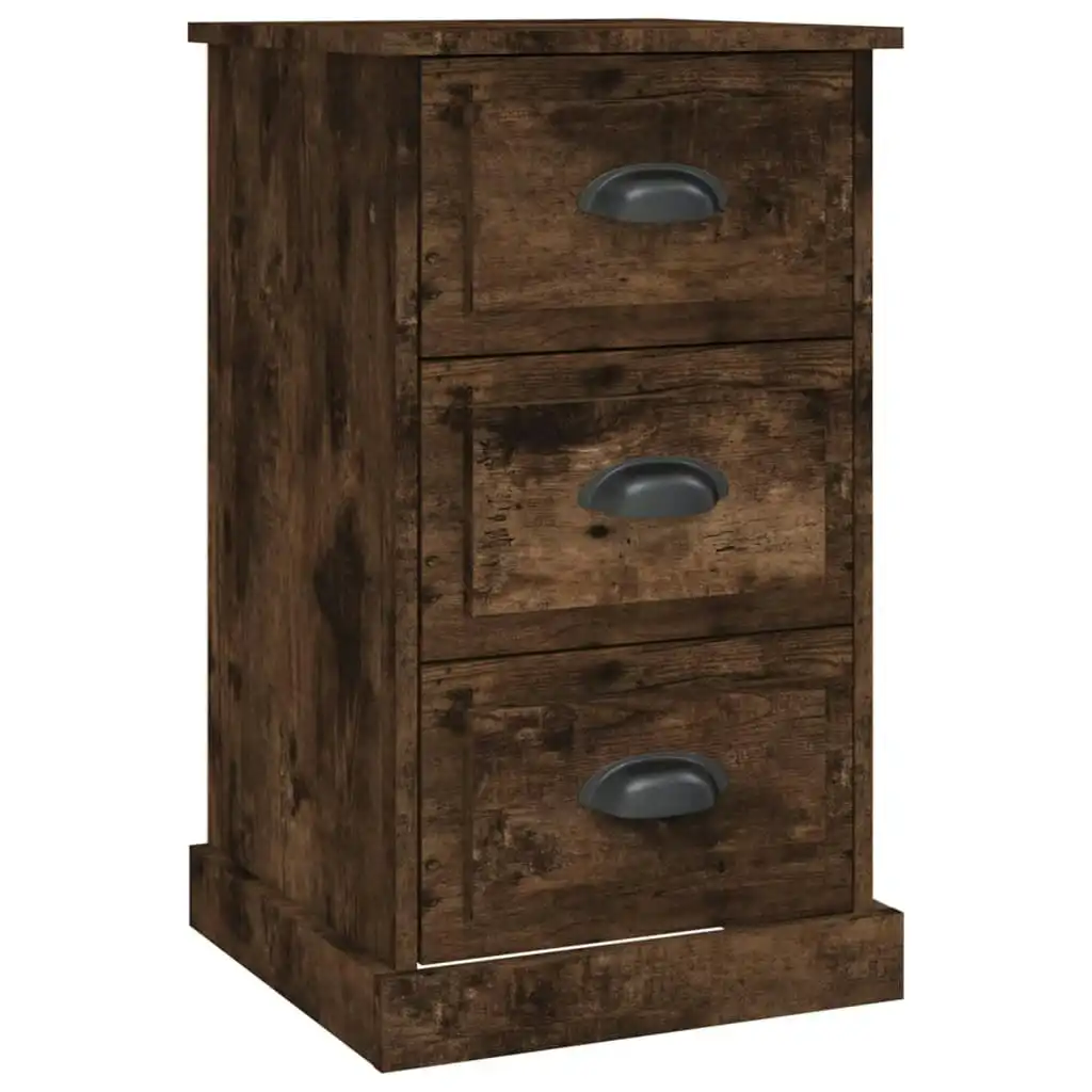 Bedside Cabinet Smoked Oak 39x39x67 cm Engineered Wood 816165